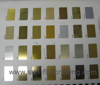 Foil samples A of china print
